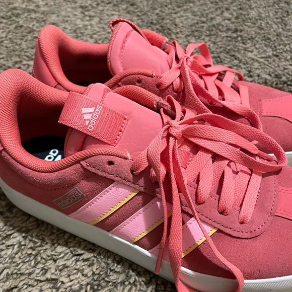 Adidas Women's Coral and Pink Sneakers - Picture 2 of 7
